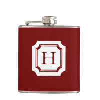 CHIC FLASK_18 RED WITH CLASSIC MONOGRAM FLASKS