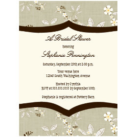 Chic floral bridal shower invitation invitation