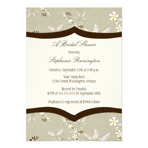 Chic floral bridal shower invitation from Zazzle.com
