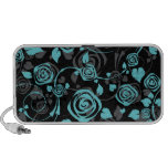 Chic Floral Doodle Custom Speakers Personalized by celebrateitgifts Chic Floral Doodle Custom Speakers Personalized