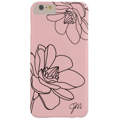 Chic Floral Monogram iPhone 6 Plus Case - Pink