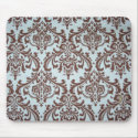 Chic French Blue Fabric Mouse Pad mousepads