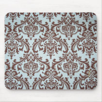 Chic French Blue Fabric Mouse Pad mousepads