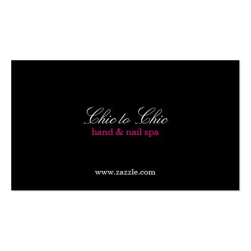 chic french business card template (back side)