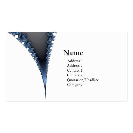 chic geek fractal business card (front side)