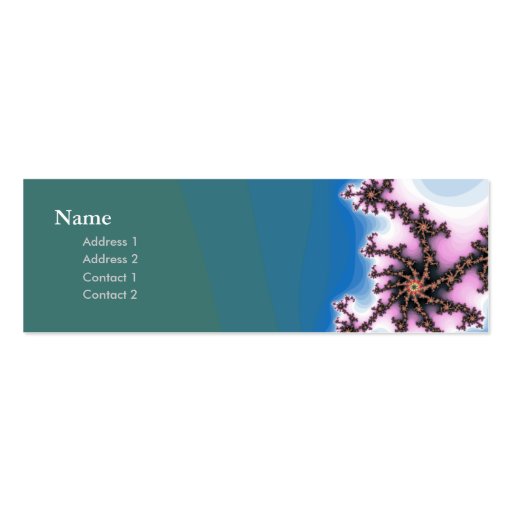 chic geek fractal colorful profile card business card (front side)