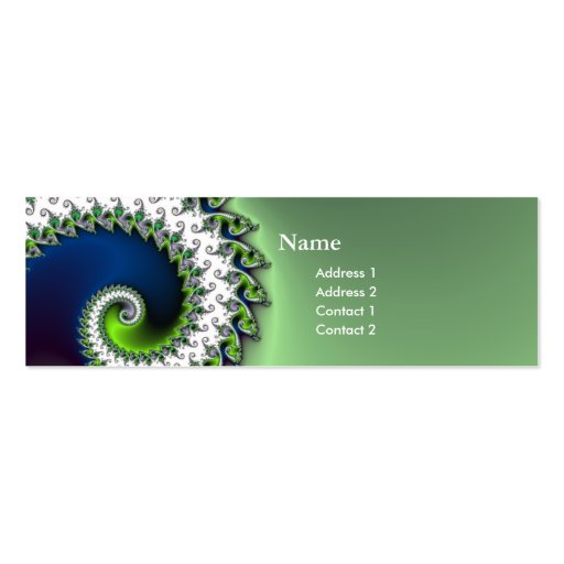 chic geek fractal curly profile card business card
