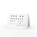 chic geek greeting card "It's a Girl!"