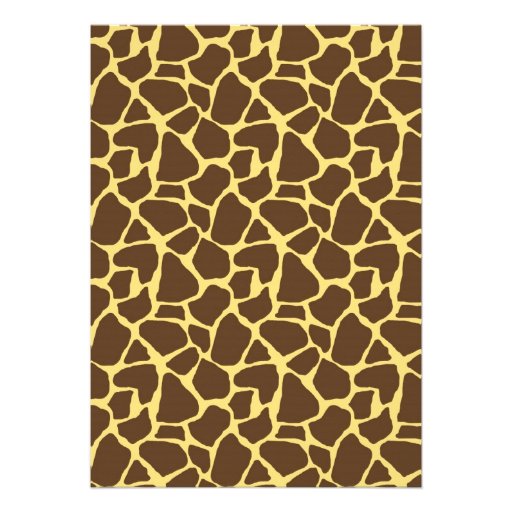 Chic Giraffe Print Baby Shower Invitation