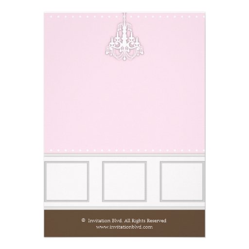 Chic Girl Pink Nursery Decor Baby Shower Invite