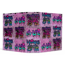 chic girly graffiti  design binders