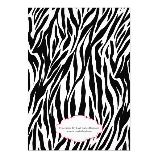 Chic Glam Modern Mom Pink Zebra Baby Shower Invitations