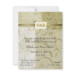 Chic Gold Anniversary Invitation