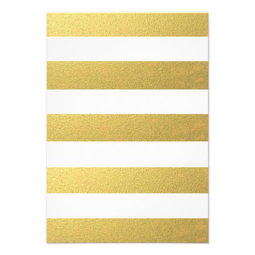 CHIC GOLD STRIPES ACCOMMODATION CARD CUSTOM ANNOUNCEMENT