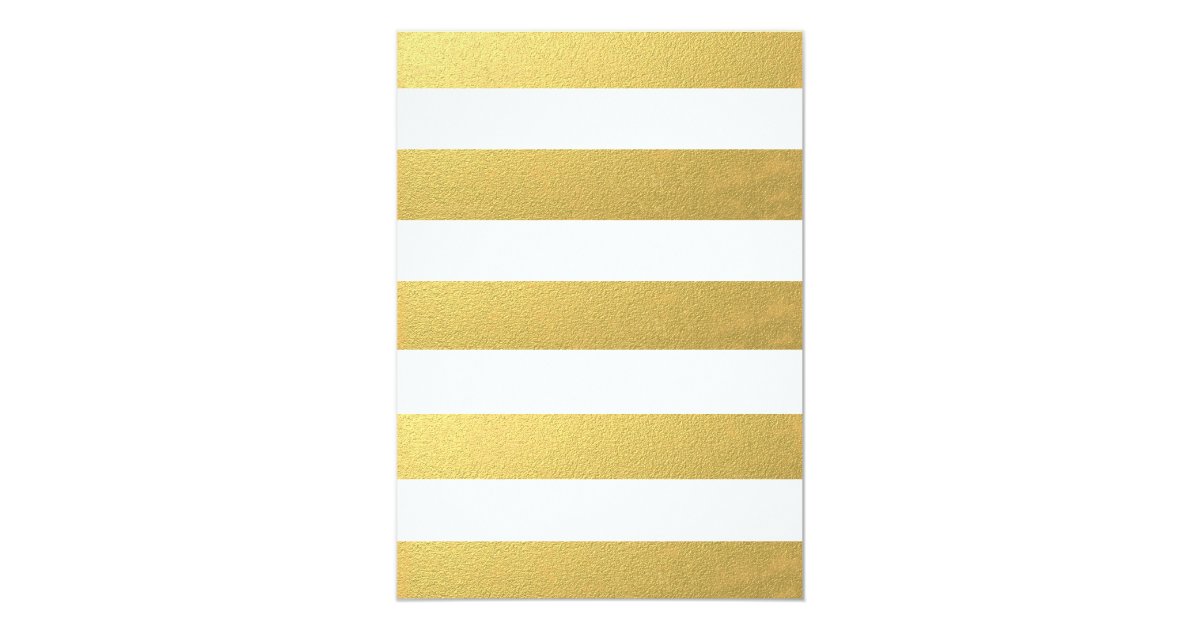 CHIC GOLD STRIPES WEDDING INVITATION Zazzle