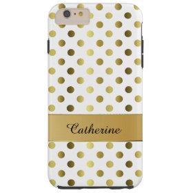 Chic Gold & White Polka Dot iPhone 6 Plus case iPhone 6 Case