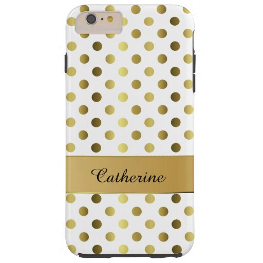 Chic Gold  White Polka Dot iPhone 6 Plus case iPhone 6 Case