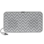 Chic gray zigzag chevron pattern custom speakers