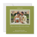 Chic green Christmas holiday photo greeting card invitation