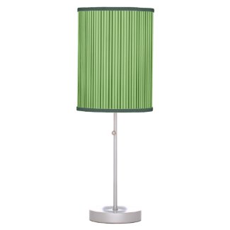 Chic Green Vertical Stripes Table Lamps
