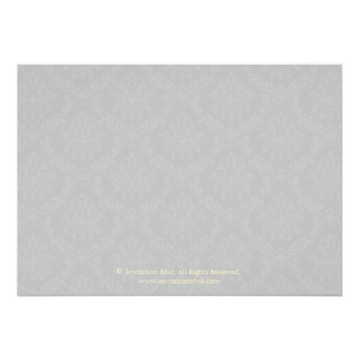 Chic Grey Yellow Here Comes the Bride Shower Invitation