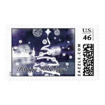 luminaart, byluminaart, christmas, new year, christmas postage, custom postage, modern, funky, chic, postage, new year's day, Stamp with custom graphic design