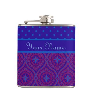 Chic Hip Flask to Personalize: Purple and Blue