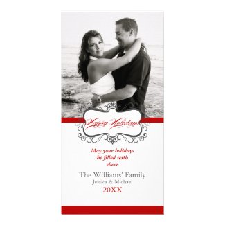 Chic Holiday Cards Custom Photo Card