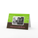 Chic Holly Holiday Photo Card Green