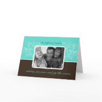 Chic Holly Holiday Photo Card horizontal photo