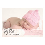 Chic Introduction Birth Announcement - Pink invitations