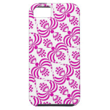 CHIC IPHONE5 CASE _222 PINK/WHITE iPhone 5 COVER