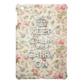 Chic keep calm and carry on cover for the iPad mini