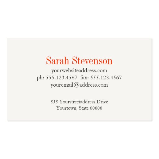 Chic Lamp Business Card (back side)