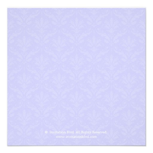 Chic Lavender Wine Damask Bridal Shower Invitation