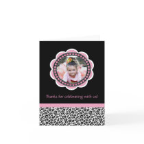 Chic Leopard Birthday Thank You Cards