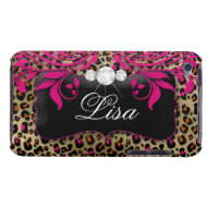 Chic Leopard iPod Barely There Cover Black Pink casematecase