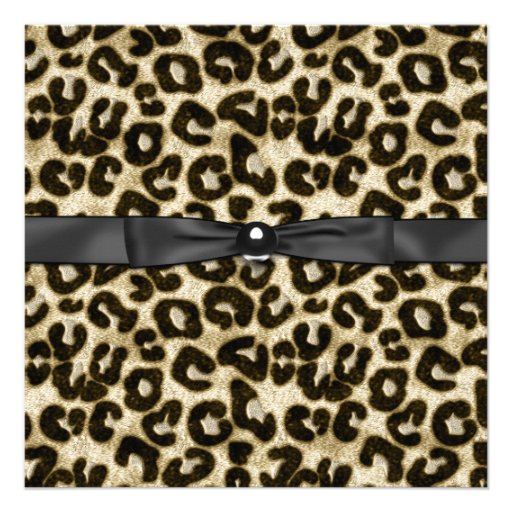 Chic Leopard Photo Graduation Announcement