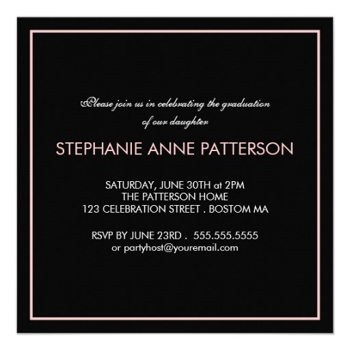 Chic Lifetime 3 Photo Graduation Announcement