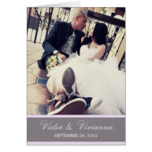 CHIC LILAC GRATITUDE | FOLDED WEDDING THANK YOU CARDS
