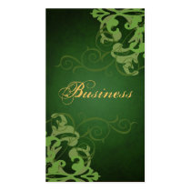 Chic Lime Scroll Green Business Card