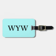 CHIC LUGGAGE/GIFT TAG_173 PALE AQUA SOLID LUGGAGE TAGS