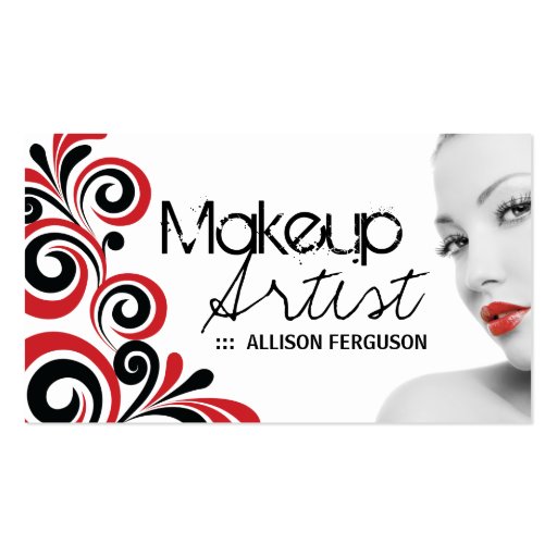 Chic Makeup Artist Business Card Template