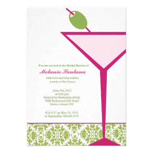 Chic Martini Bridal/Bachelorette/Birthday Invite