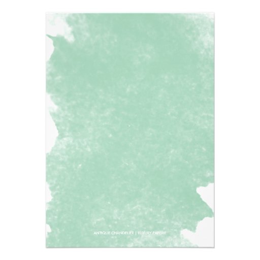 CHIC MINT GREEN WATERCOLOR WEDDING INVITATION