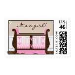 Chic Modern Crib Baby Shower Stamps