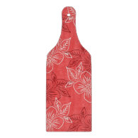 Chic Modern Girly Coral Floral Pattern Cutting Board