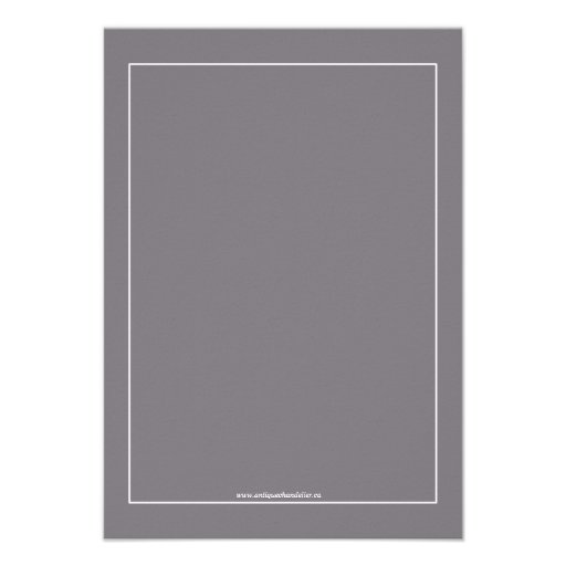 Chic Modern Gray Wedding Reception Invitation