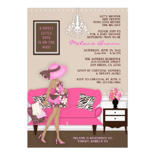 Chic Modern Mom Baby Shower Invite