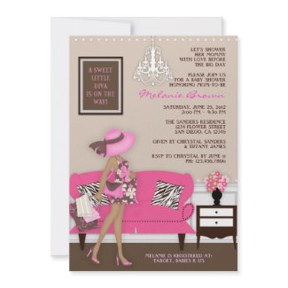 Chic Modern Mom Baby Shower Invite invitation